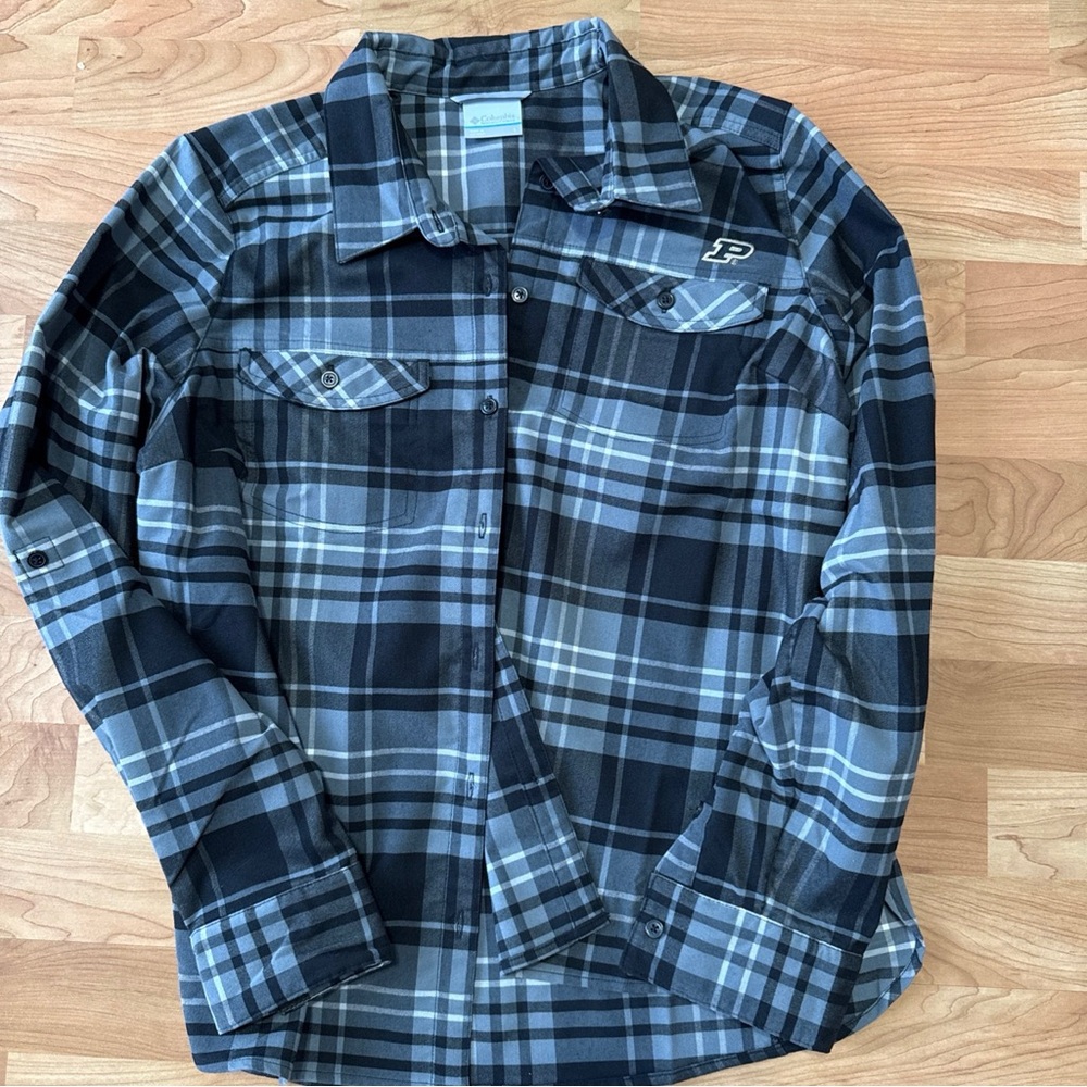Purdue Button-Up Shirt with Logo
